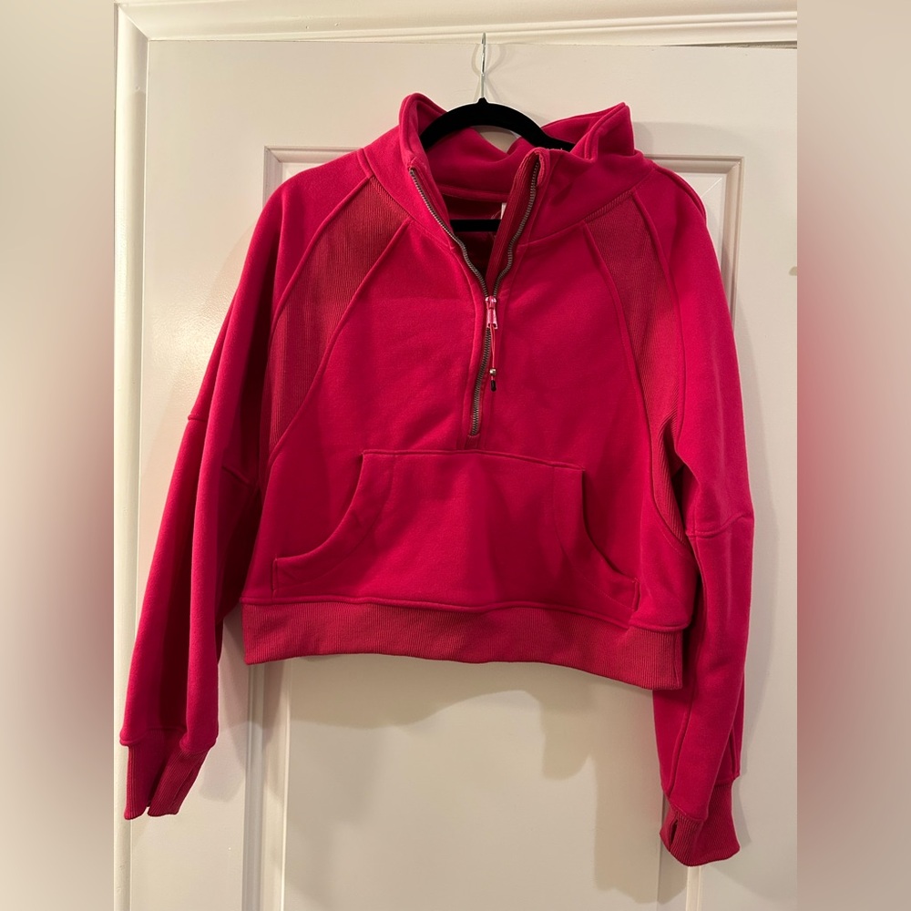 Lululemon Women's Pink Half-Zip Hoodie